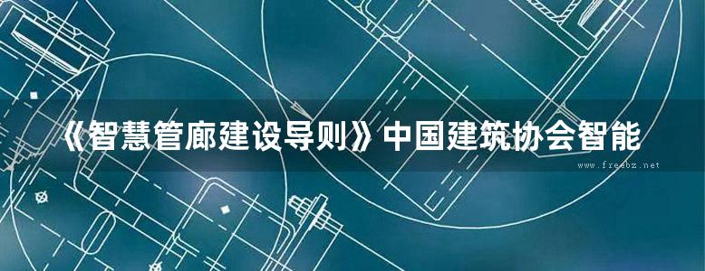 《智慧管廊建设导则》中国建筑协会智能建筑分会组编 2018版